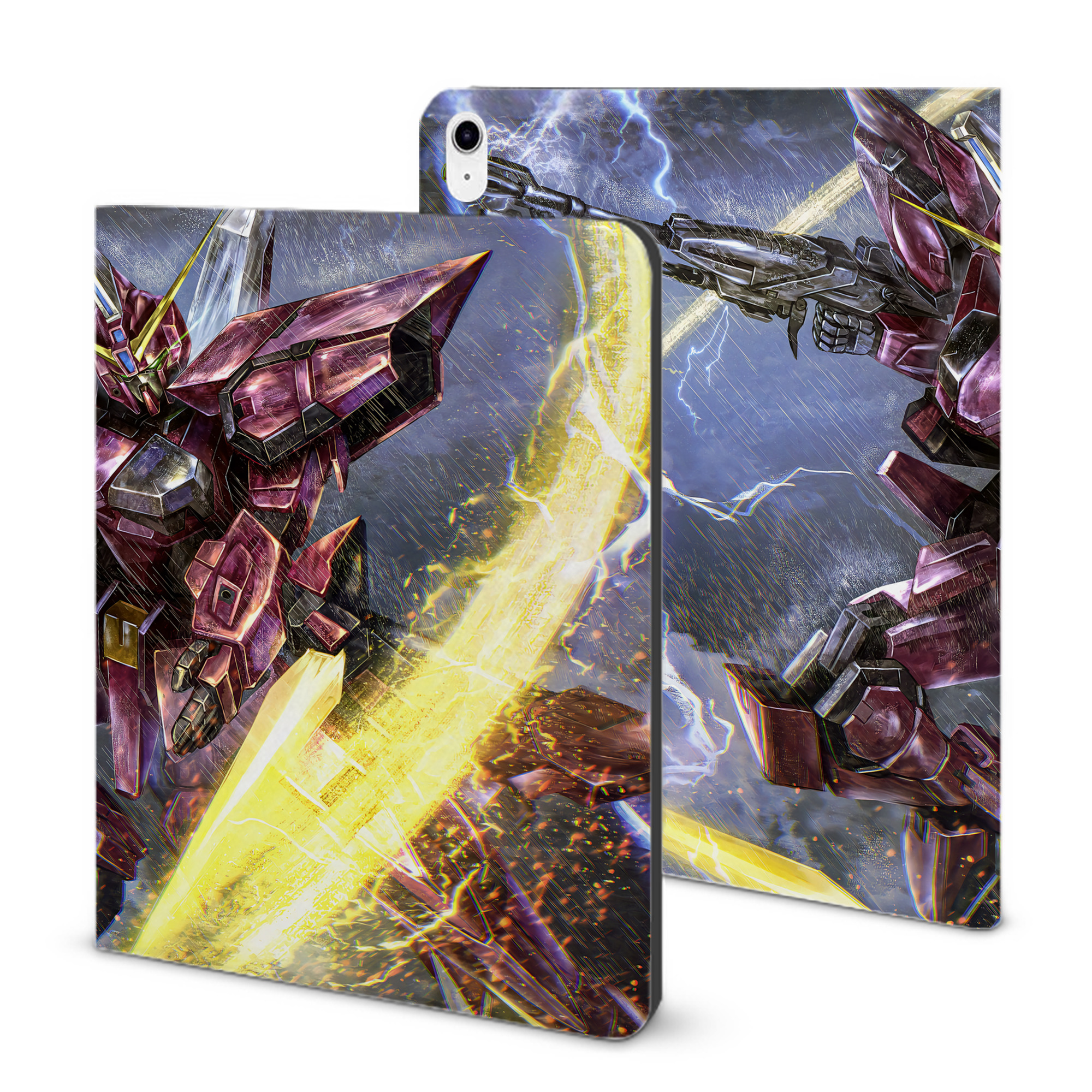 （画像用） 機動戦士ガンダム Mobile Suit Gundam IPad ケース ブック型 PUレザー TPU 耐衝撃 軽量 薄型 ペン収納なし 全面保護 IPad 各モデル対応